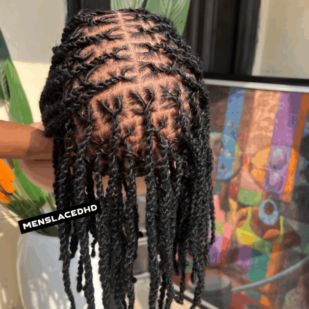 Rose Invisible locs full lace Dreadlocks wig