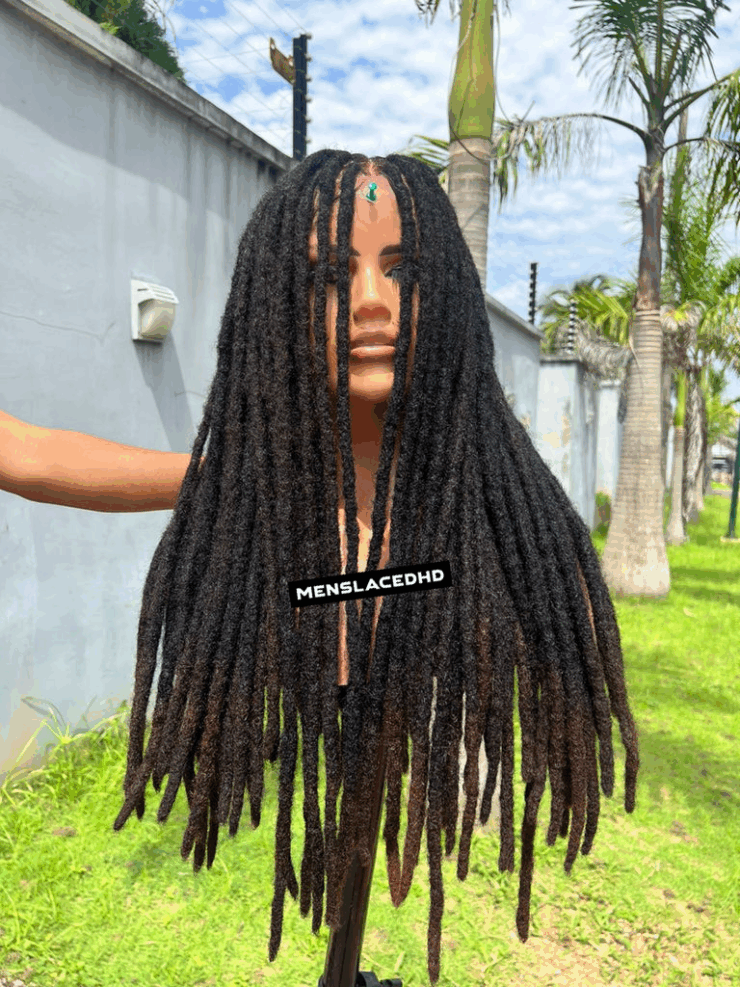 22” Hd full lace Jamaican Rasta human hair locs