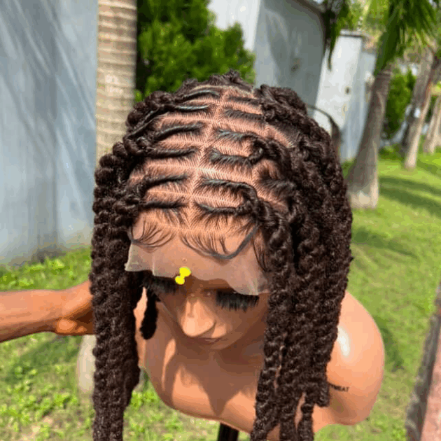 Medium Invisible Dread Locs Front Laced Unit